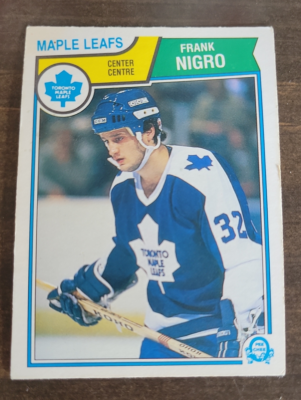 1983/84 OPC Frank Nigro Toronto Maple Leafs Hockey Card - Blue & White